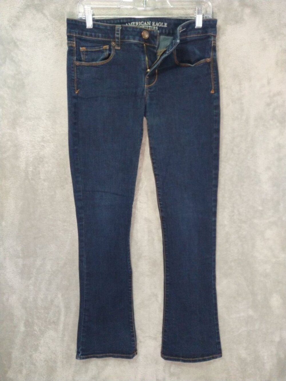 American Eagle Jeans Women 6 Blue Denim Skinny Kick Super Stretch Dark Wash